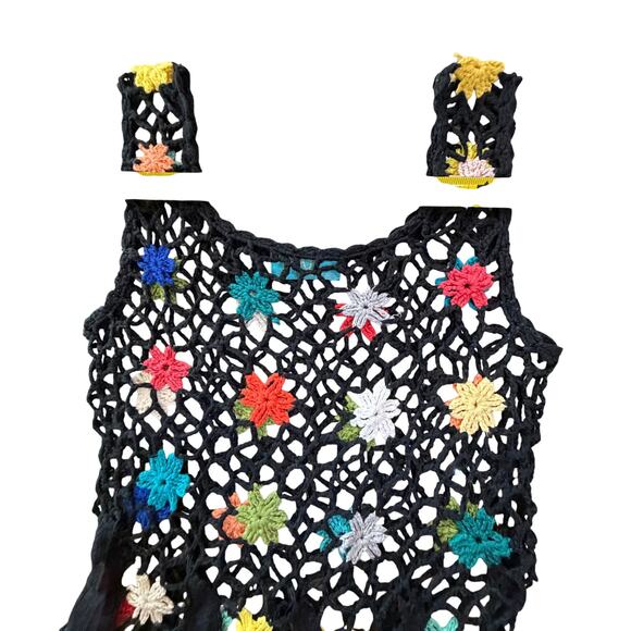 Y2K Crochet Flower Tassel Mini Dress
Tunic Boho Festival Grunge Fairy Size Small - Picture 12 of 16